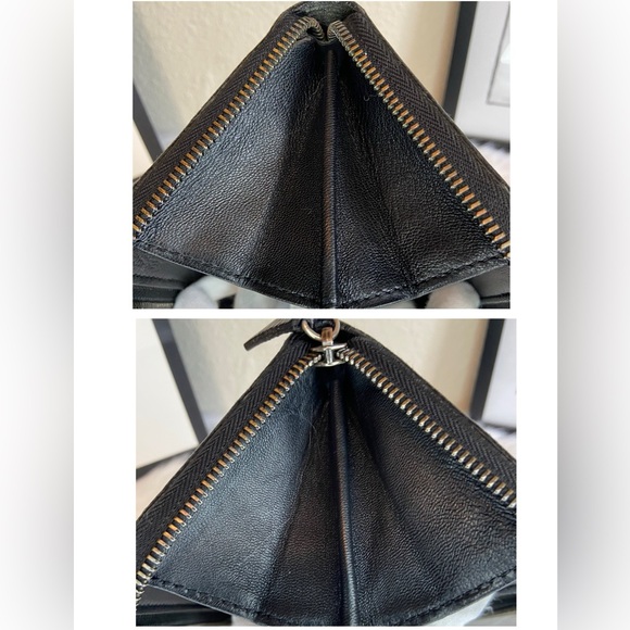 Jimmy Choo VGUC Carnaby Silver Star Studded Lambskin Zippy Long Wallet - Picture 15 of 16